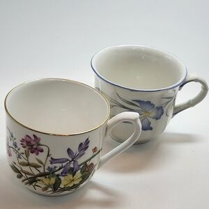 Queens Fine Bone China & Villeray & Boch Riviera Tea Cups